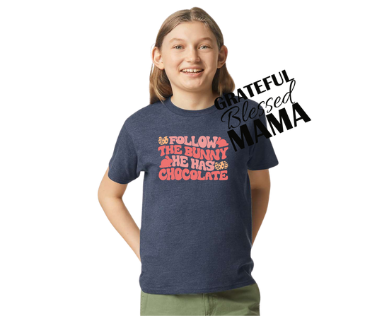 Follow the Bunny He has the Chocolate