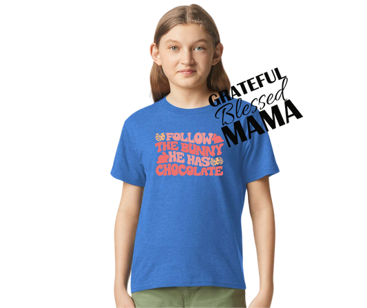 Follow the Bunny He has the Chocolate