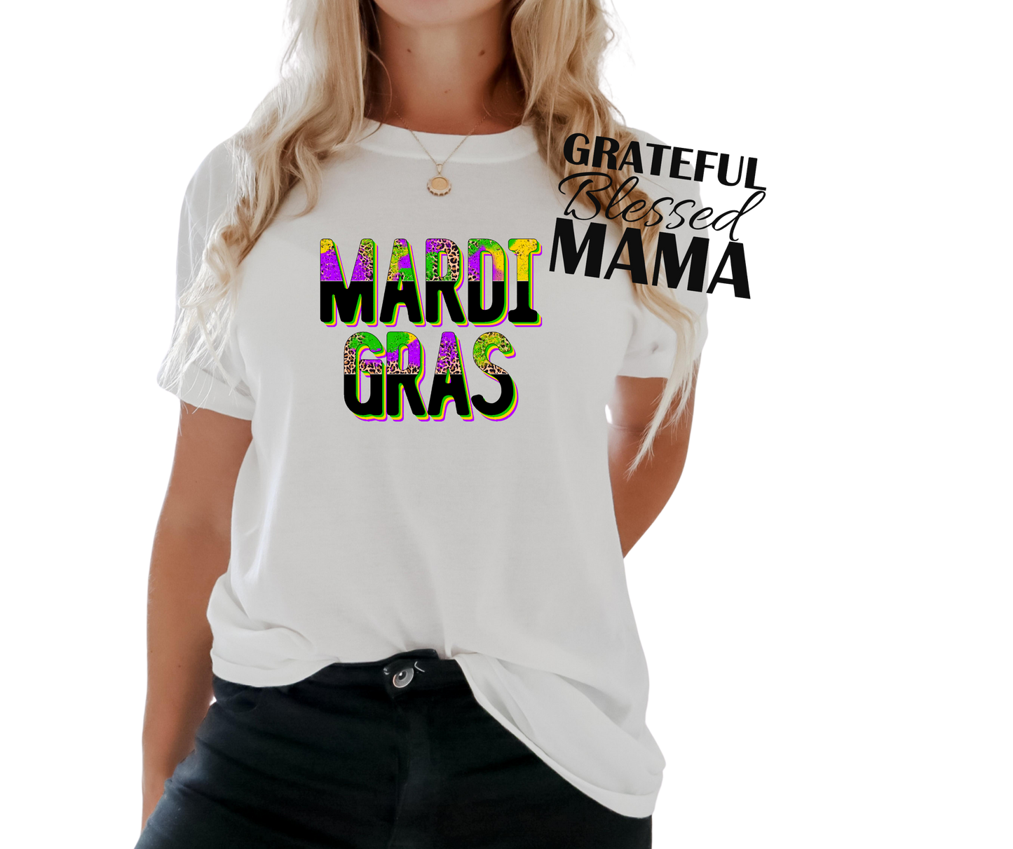 Mardi Gras Leopard Text