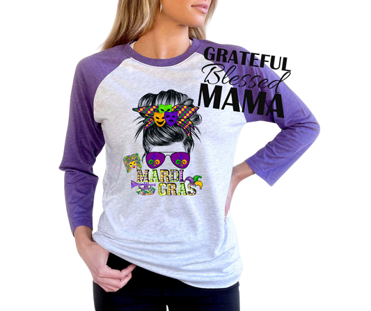 Mardi Gras Messy Bun