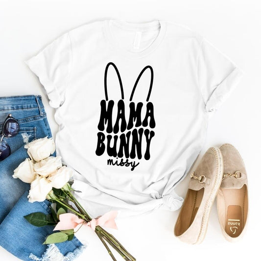 Mama & Mini Bunny Custom Name Shirt