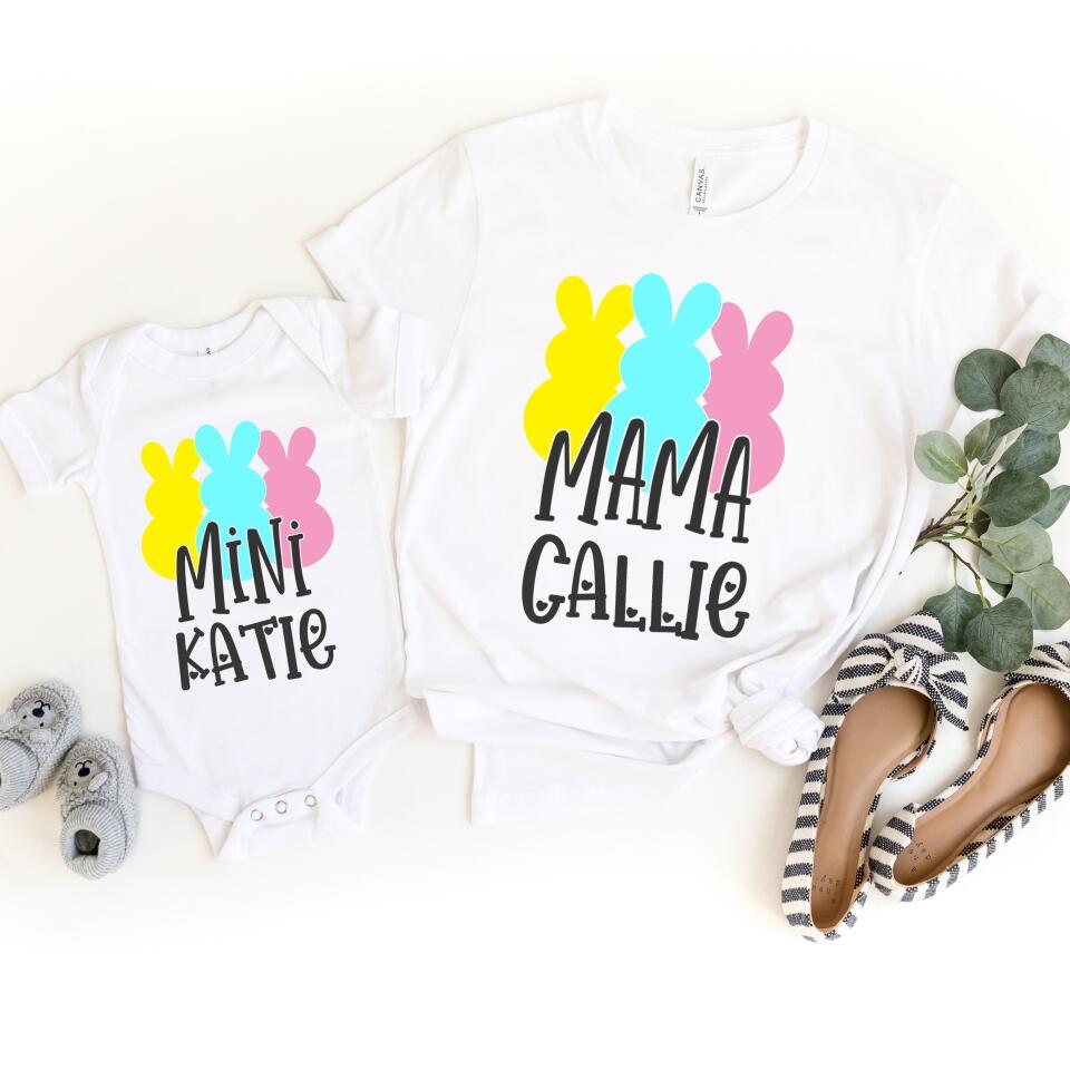 Triple Bunnies Mama & Mini Shirt