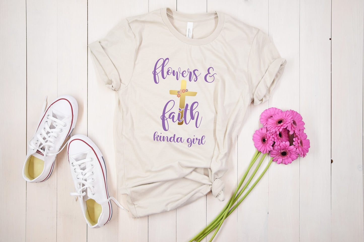 Flowers & Faith Kinda Girl Tshirt